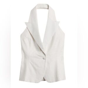 Banana Republic White Halter Blazer Vest
